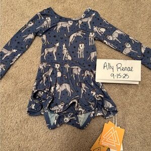 Muse Threads Wolf Bamboo Bodysuit Twirl